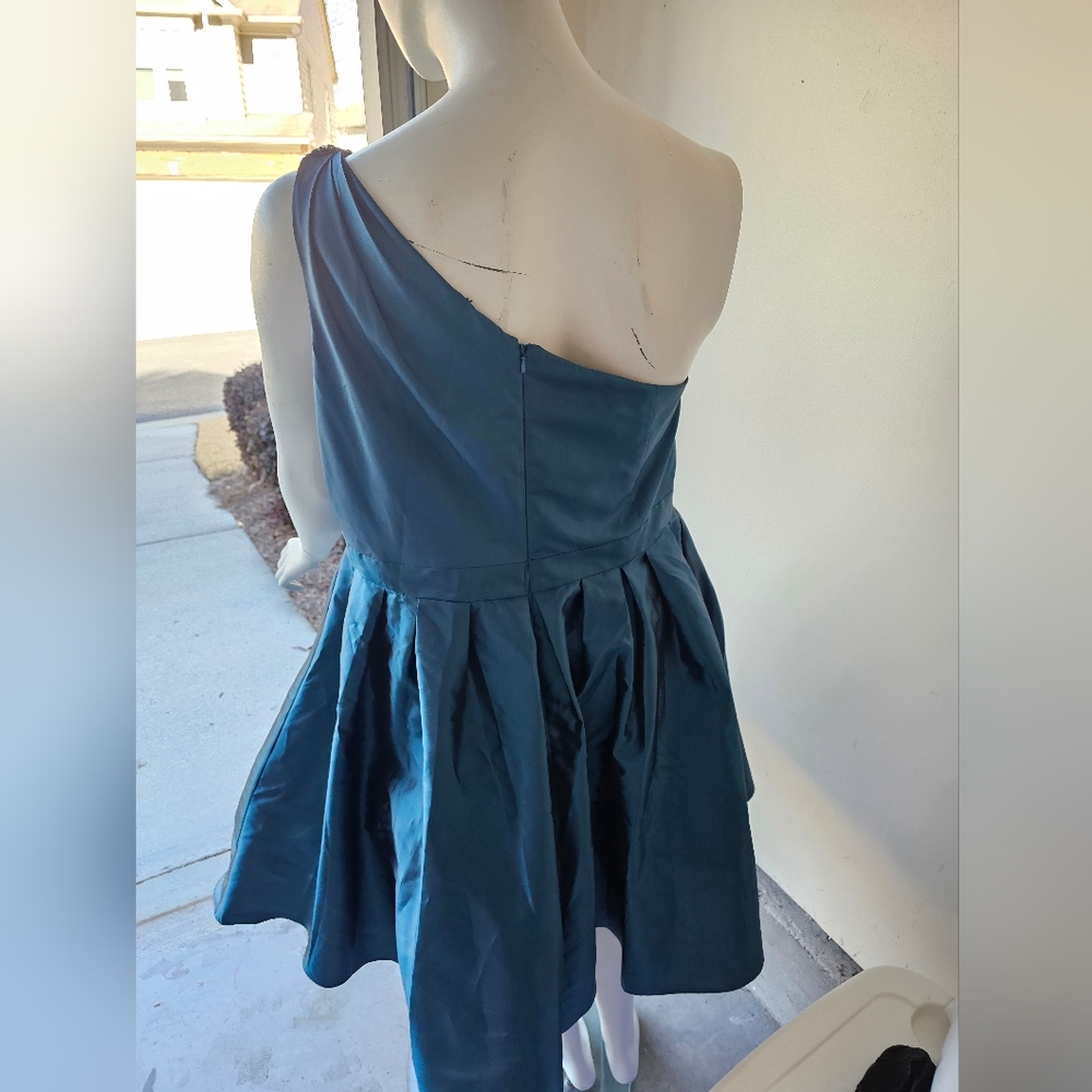 One Shoulder Tea Length Dress - Picture 4 of 5